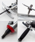 Close-up of Slick Pneumatic Jigsaw Reciprocating Saw showing blade attachment and handle for precise cutting tasks.