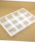 Smooth Operator Multi Grid Plastic Jewelry Tray Keeping Rings Chains And Daily Baubles Neatly Stashed Sweet Home Vanity Desk Organizer With Necklace Display Plate, clear polypropylene storage plate with multiple compartments.