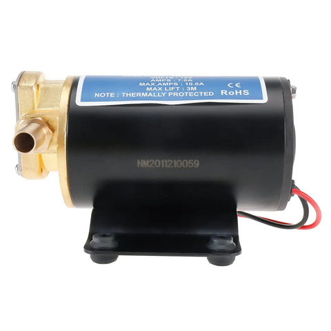 Drop Straight In With This Built Tough Self Priming 12 Volt Oil Scavenge Gear Pump That Shreds Viscous Fluids Fast Through Remote Turbo Systems For Snappy Engine Drains, featuring a bronze body and 12v DC motor.