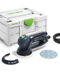 Rotex RO 125 FEQ-Plus Random Orbital Sander with Gear Driven Aggressive Mode and Jetstream Dust Extraction in Systainer Case