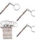 12 Pack Eyeglass Screwdriver Keychain Set Mini 3 In 1 Flat Phillips Hex Drivers Pocket Size Stainless Steel with Keyrings