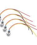 Lit Brightness Round LED Indicator Lights Prewired Common Cathode 10mm Panel Mount 3-6V Multicolor for Automotive CNC Industrial Control Applications