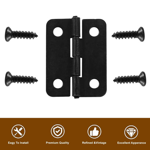 Mini Pure Copper Hinges 30 Pack Black Decorative Butt Hinges For Jewelry Boxes Cabinets Great Value DIY Replacement