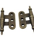 Rock Solid 4 Pair 2.5 Inch Metal Antique Furniture Hinges for Cabinets Closets and Wardrobes, showing detailed design and antique finish.