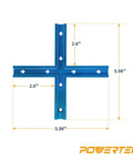 Dope 3 Inch T Track Intersection Kit With Predrilled Mounting Holes showing 4 sets universal T track accessories overhead view