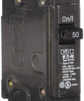 BR150 Type BR Miniature Circuit Breaker 120 To 240 VAC 50 Amp 1 Pole 42 kA Interrupting Capacity Thermal Magnetic Plug-On Mount