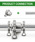 304 stainless steel sanitary check valve with 2-inch tri-clamp ends and ferrule flange on a stainless pipe