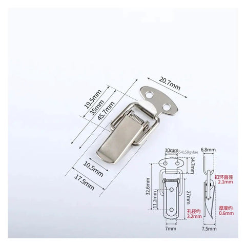 Diagram of Spring Loaded Stainless Steel Toggle Latch Kit For Cabinets And Sliding Enclosures 6 Pack Cap Catch Design