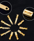 Gold crimp terminals from All In One 290Pcs 2.8mm Wire Connector Kit With 2 3 4 6 9 Pin Male And Female Plug Housings For wiring repair