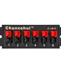 Heavy Duty 6 Position 45 Amp Power Pole Distribution Block With Tough As Nails Aluminum Housing And Plug And Play Connectors for circuit splitting.