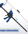 18 Inch Hydraulic Quick Connect Hand Clamp Tool Set With 6 NPT Dual Jaw Configurations and Storage Bag shown.