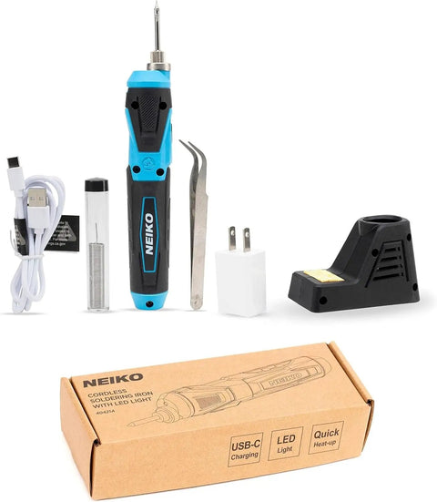 Cordless Wireless Soldering Kit With A Mini USB Rechargeable Pen, Quick Heat Up To 750°F, LED Indicator, 4V Lithium-Ion Battery