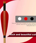 33 Inch Handmade Wooden Archery Arrows Set With Turkey Feather Fletching, red feather detail, color options.
