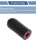4-Ply Silicone Hose End Cap With Polyester Reinforcement For Coolant And Vacuum Lines, Five Sixteenth Inch Inner Diameter Eight Millimeter, Built For Hot Engine Temps, Black Outer With Red Inner, Turbo Bypass Valve Cap