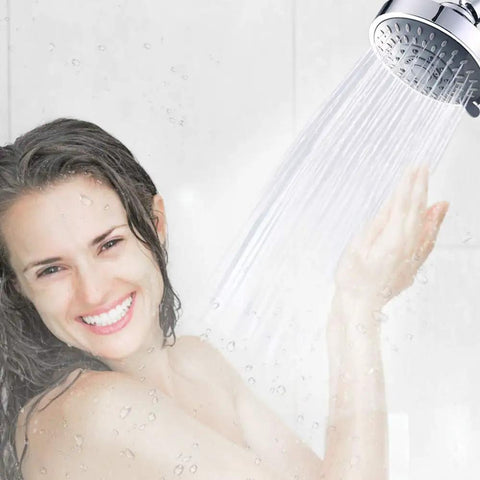 High Pressure Rain Shower Head With Five Settings And Durable ABS Plastic Body And Adjustable Swivel Ball Joint Delivers Spa Like Home Shower Experience Even On Low Water Flow And Pressure