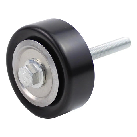 Belt Tensioner and Serpentine Belt Idler Pulley Direct Fit for GM Vehicles side view with metal bolt