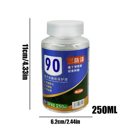 Waterproof Circuit Board Coating For PCB Boards, Clear Potting Compound And Electronics Sealant That Keeps Labels Visible, Shields Circuits From Dust And Moisture, Adds Protective Insulation, Perfect For Pros And DIYers In The Field, 250ml bottle
