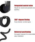 Heavy Duty Flexible Smoke Extraction Hose With Hood For Soldering Welding Fume Removal Dust Collector System Shop Vac showing integrated control valve and flexible design.