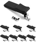 8 Pack Rubber Draw Latch Set Flexible Black Latches With Concealed Keeper For Cooler Cargo Box