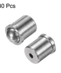 Top Notch 30 Pack Ball Point Spring Plungers Machined From Heavy Duty 304 Stainless Steel With No Wiggle Room And Smooth Glide Action Ideal For Cabinet Latches And Jig Clamps That Lock Securely Daily, showing two metal plungers.