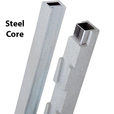 Steel core support posts for Built Tough Commercial Grade Mobile Shelving Cart With Four Deep Shelves Premium Quiet Roll Casters.