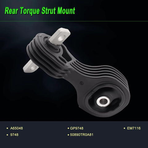 Rear torque strut mount from the Engine Motor Mount Set For Honda Civic 2012 2013 2014 2015 1.8L replacement kit
