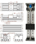 Heavy Duty Linear Rail Motor Kit With High Precision Ball Screw And Direct Drive Motor For Cnc Routers Laser Cutters And 3D Printers dimensions and design