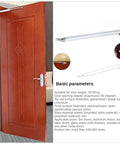 Spring Door Closer With Aluminum Alloy Body, Smooth Soft Close, Adjustable 90 Degree Stop on wooden door detail and specifications