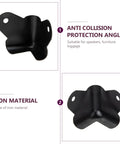 Built Tough Iron Speaker Cabinet Corner Guards 8 Pack, black iron anti-collision edge protectors for home and stage.