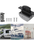 Push Button Cabinet Latch Lock For Yachts And RVs Keyless Cupboard Catch installation kit with screws and usage scenarios