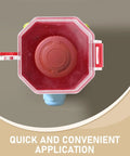 Top view of Power Switch Lockout Cover for Emergency Stop Buttons showing durable red plastic design for safety protection.