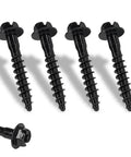 Heavy Duty Steel Air Filter Housing Screws For GM Chevy Dodge Jeep Fastener Bolts four black screws side view