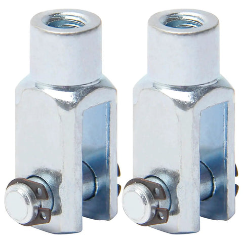 Air Cylinder Rod Clevis End Y Connector 2-Pack M8x1.25 Female Thread 40mm Length Iron Joint for Pneumatic Cylinders Heavy-Duty Build Wear-Resistant Easy Install Ideal for DIY Projects and Machinery, side view