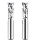 SpeTool 2-pc spiral compression router bit set, 1/2 in shank, 1/2 in cutting diameter, solid carbide, wood carving