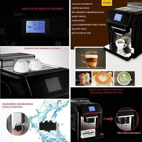 Programmable Coffee Maker With Built In Grinder And Hot Preservation Plate Glass Carafe 2 Liter Water Tank Removable Filter Basket