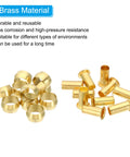 Brass Compression Ferrules Kit For Three Eighths Inch OD Hose Go To Fittings For Air Water Gas Lines 20 Pack Brass Sleeves Inserts