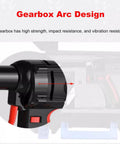 Close-up of gearbox design on Air Blind Rivet Gun Kit with Handle Rivet Gun Adapter Kit Drill Attachment and Rivet Tool.