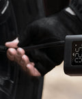 Hand using Portable Electric Air Compressor 2 with 150 Psi, Fast Inflate for cars, trucks and bikes, digital display shown