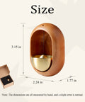 Dope Door Bell For Entry Alerts And Quick Decor Magnetically Attached Handmade Cherrywood With Matte Brass Finish, size details