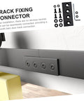 Track Connecting Plates For Barn Door Hardware Two Pack No Sweat Easy Install Carbon Steel Flat Mending Plates Bracket Connectors