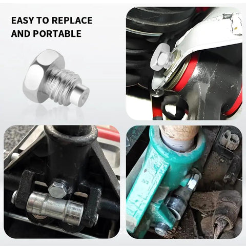 Heavy Duty 3 Piece Floor Jack Replacement Screws For 3 Ton And 4 Ton Hydraulic Jacks shown in various installation angles, steel material.