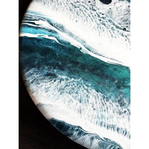 18 Inch Lazy Susan Rotating Table Organizer With Coastal Beach Decor For Kitchen Countertop And Dining Table 360 Degree Spin