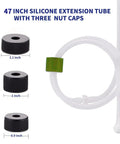 47 inch silicone extension tube with three nut caps for Built In Kitchen Soap Dispenser With 47 Inch Extension Tube No Refills Needed Durable 304 Stainless Steel Brushed Nickel Finish Easy Pump For Large Soap Bottles Fits Under Sink Or On Countertop
