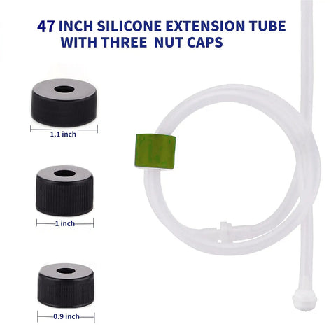 47 inch silicone extension tube with three nut caps for Built In Kitchen Soap Dispenser With 47 Inch Extension Tube No Refills Needed Durable 304 Stainless Steel Brushed Nickel Finish Easy Pump For Large Soap Bottles Fits Under Sink Or On Countertop