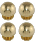 Straight Fire Brass Half Inch Purse Feet With Screw Back Spike Studs For Handbags And Leather Craft Diy, four polished brass dome studs.