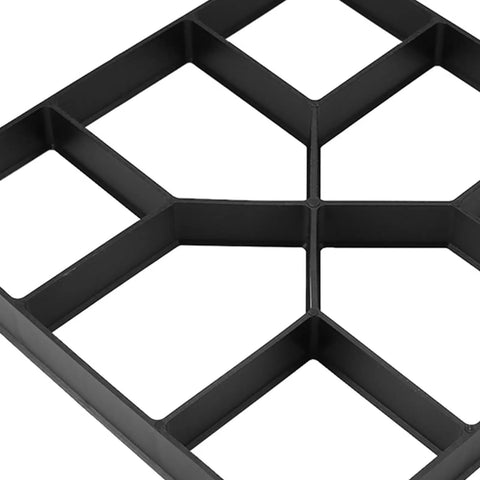 Walk Maker Concrete Molds 40 By 40 Cm Square Forms Reusable Cement Molds in black plastic for DIY projects