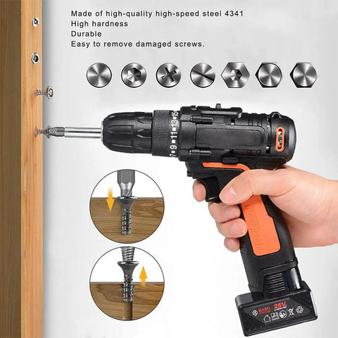 Super Cool 22 Pcs Left Hand Screw Extractor Kit With Durable High Speed Steel Bits And Socket Adapter Perfect For Tough Home Improvement Jobs And Stripped Bolt Removal On Any Car Or Gear.