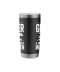 Sailplane Pilot Insulated Stainless Steel Tumbler For Glider Enthusiasts And Soaring Fans, black tumbler side view
