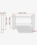Adjustable Abs Featherboard Featuring T Slot And T Track Mounts For Table Saw Router Table Band Saw Setup, dimensions shown in technical drawing.