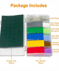 360 Piece 18650 Battery Sleeves And Flat PVC Heat Shrink Tubing Kit With Self Adhesive Insulator Rings Cyan For Safe Battery Insulation Quick Install And Durable PVC Wraps, organized sleeves and rings in storage box